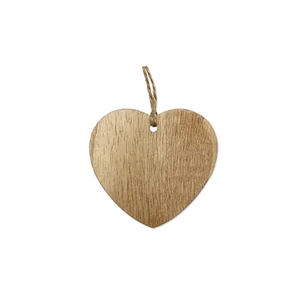 3" Wood Heart Ornament