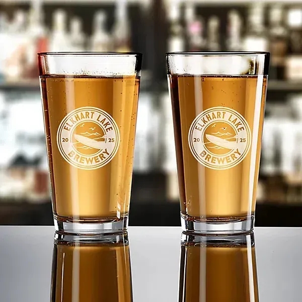 Custom 2 Pc Etched Pint Glass 16 oz