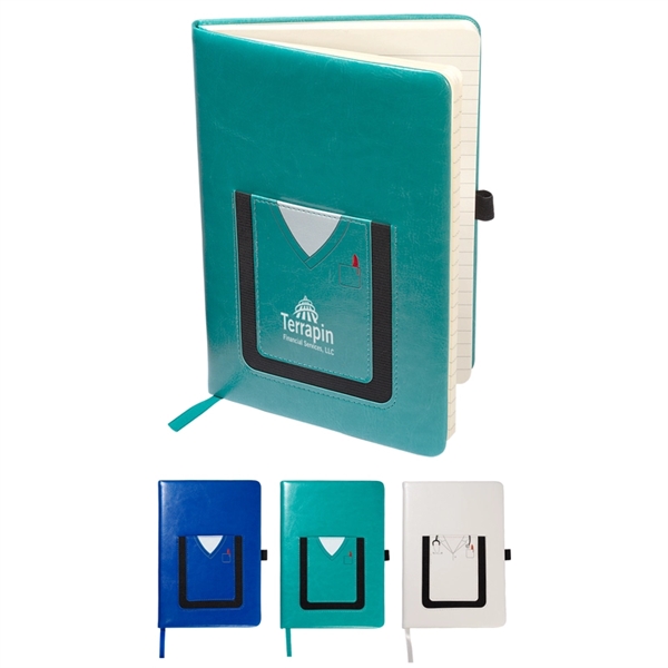 Leeman Medical-Themed Journal Book with Cell Phone Pocket - Leeman Medical-Themed Journal Book with Cell Phone Pocket - Image 0 of 4