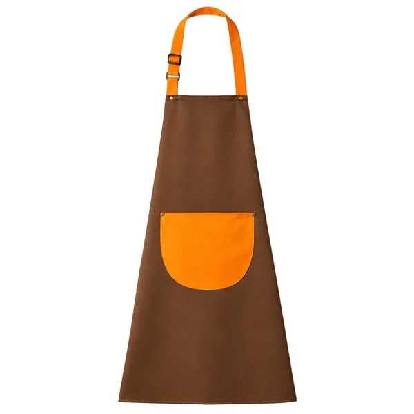 12 oz. Double frock Kitchen Apron w/ Contrast strap & Pocket