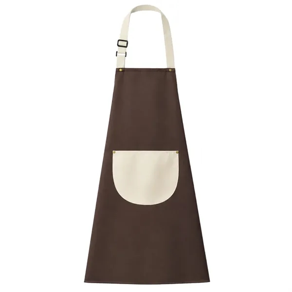12 oz. Double frock Kitchen Apron w/ Contrast strap & Pocket