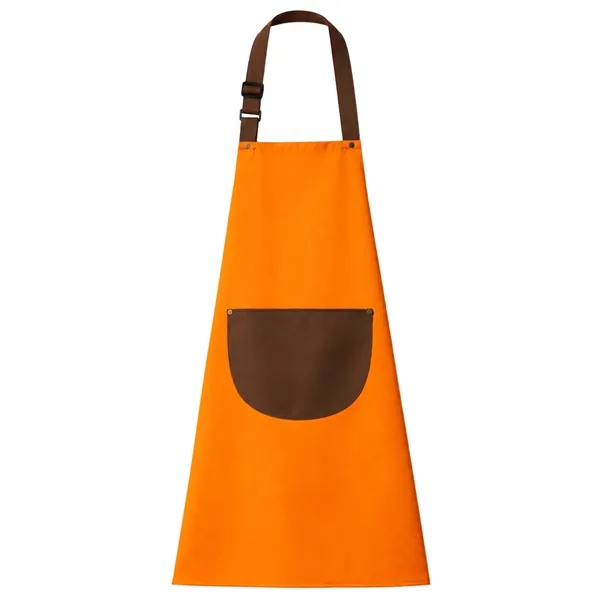 12 oz. Double frock Kitchen Apron w/ Contrast strap & Pocket