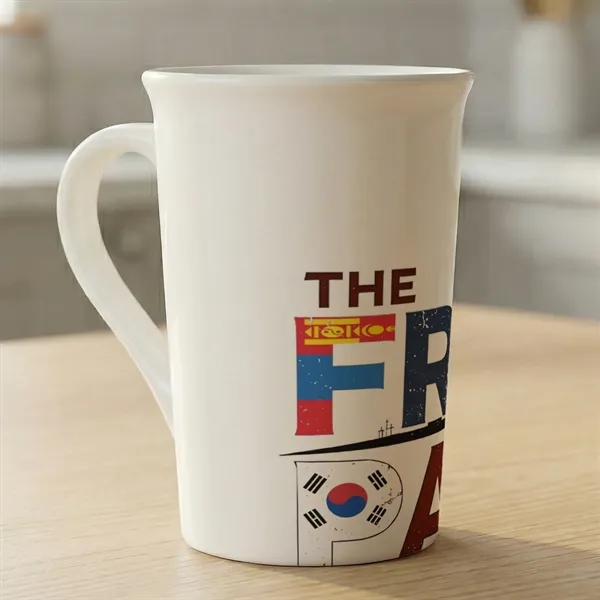 Custom Ceramic Mug 16oz White with Silicone Lid