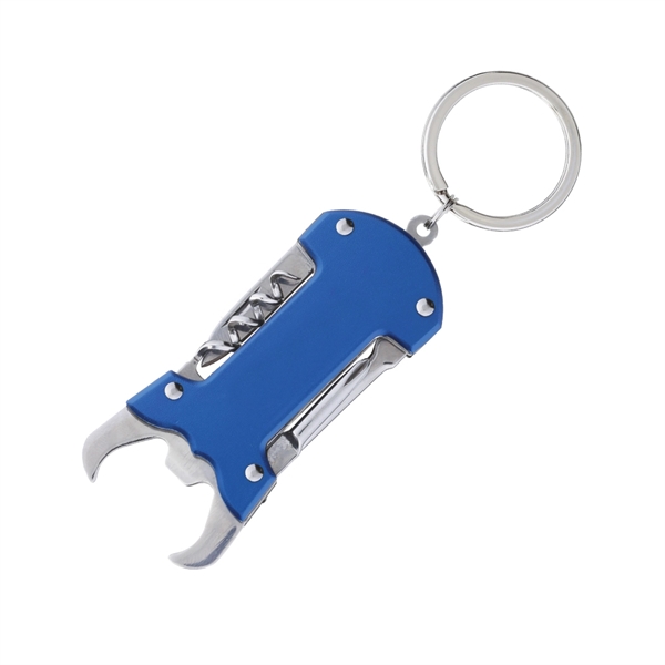 Tiny Ratchet EDC Multi-Tool Key-Chain 6 in 1 KeyChain Keyring Bottle Open L0Z1 