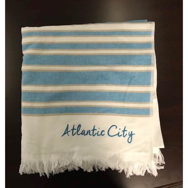 36x70 Turkish Beach Towel With Fringes - 36x70 Turkish Beach Towel With Fringes - Image 10 of 32