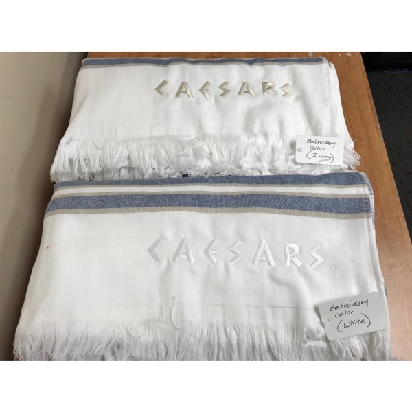 36x70 Turkish Beach Towel With Fringes - 36x70 Turkish Beach Towel With Fringes - Image 11 of 32
