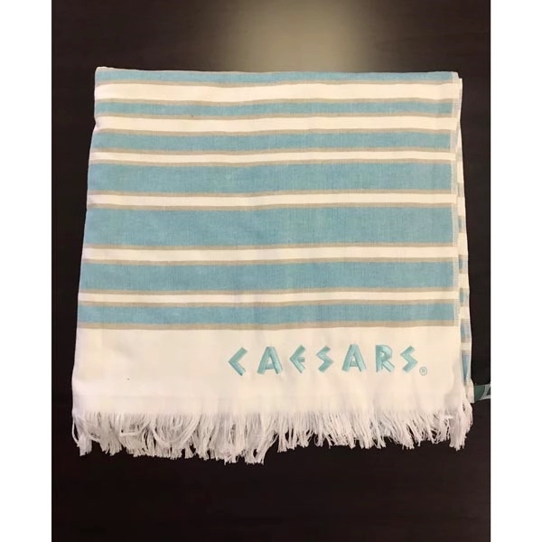 36x70 Turkish Beach Towel With Fringes - 36x70 Turkish Beach Towel With Fringes - Image 14 of 32