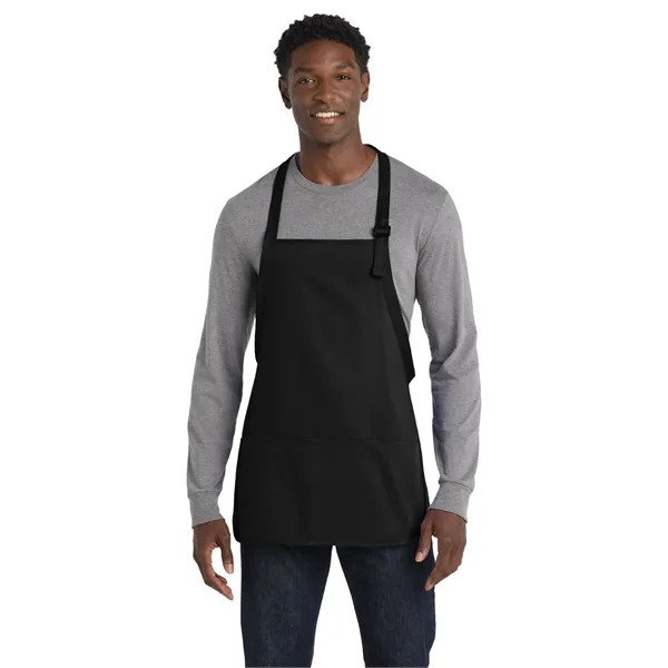 Port Authority Medium-Length Apron with Pouch Pockets.