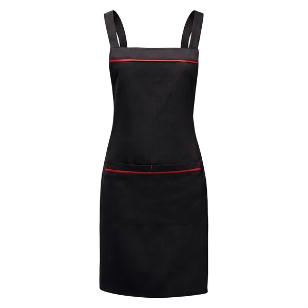 12 oz Woven knitted Kitchen Apron w/ Coloful Trim & 2 pocket