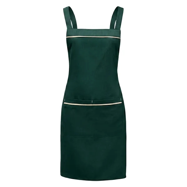 12 oz Woven knitted Kitchen Apron w/ Coloful Trim & 2 pocket