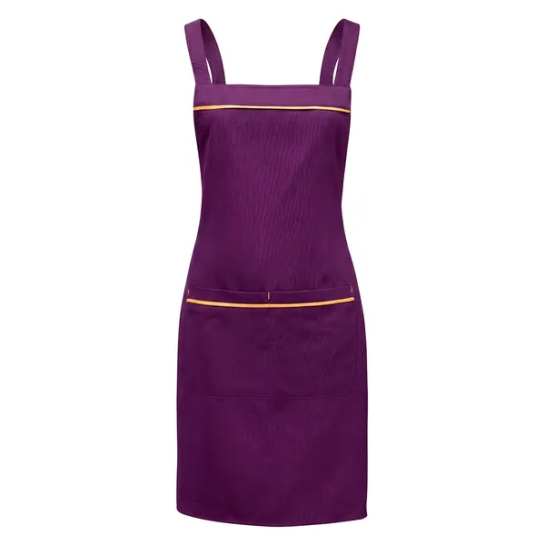 12 oz Woven knitted Kitchen Apron w/ Coloful Trim & 2 pocket