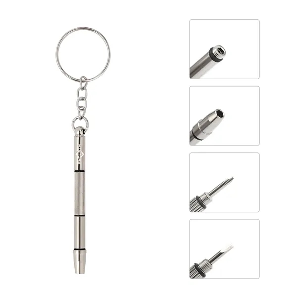 4 in 1 Portable Mini Eyeglass Screwdriver W/ Keychain