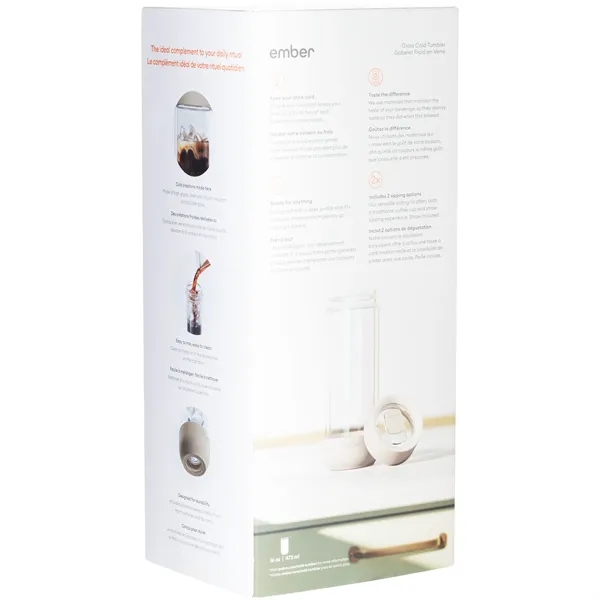 16 oz Ember Glass Cold Drink Travel Tumbler