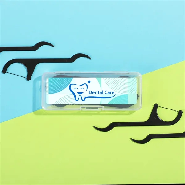 Custom Flossie Charcoal Dental Floss Picks