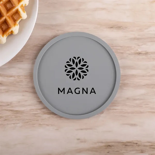 Custom Grippy Round Silicone Coaster