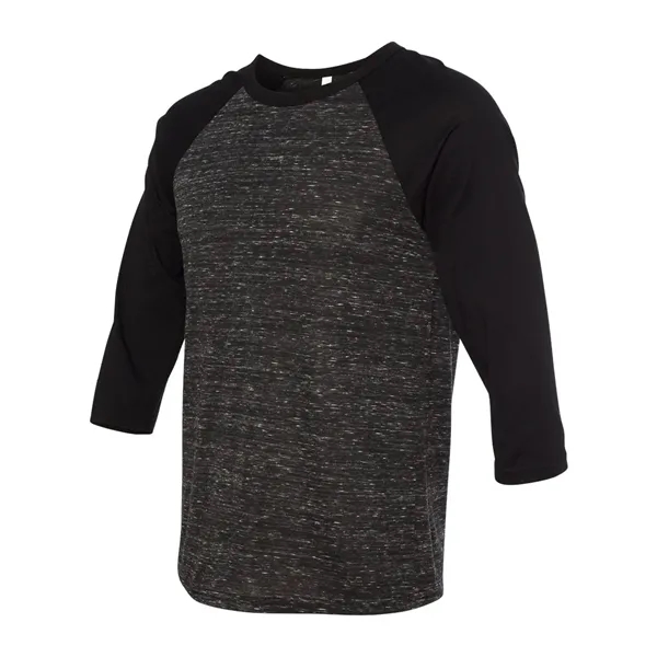 BELLA + CANVAS Unisex Three-Quarter Sleeve Baseball Tee