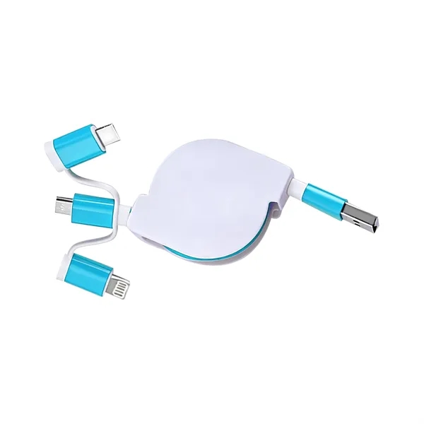 Portable 3 In 1 Retractable Multi Charging Cable
