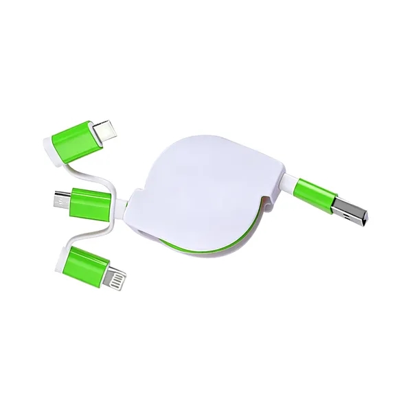 Portable 3 In 1 Retractable Multi Charging Cable