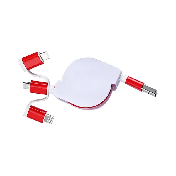 Portable 3 In 1 Retractable Multi Charging Cable