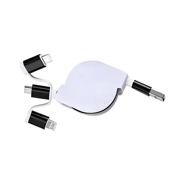 Portable 3 In 1 Retractable Multi Charging Cable