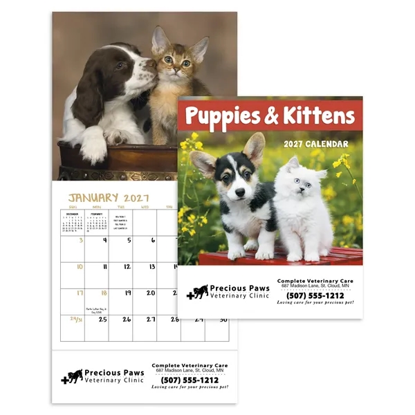 Good Value™ Puppies & Kittens - Mini Calendar