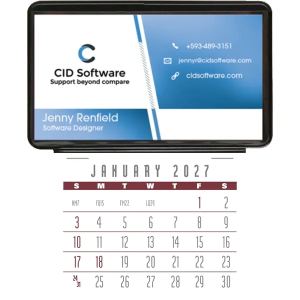 Triumph® Calendars Press-N-Stick Business Card Holder (No...