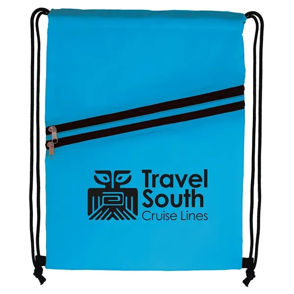 Good Value™ Neon Multi-Zippered Drawstring Backpack