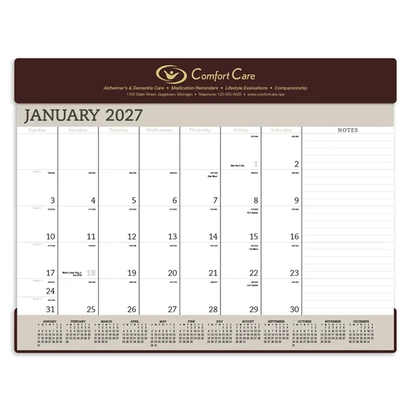 Triumph® Calendars Vinyl Desk Pad