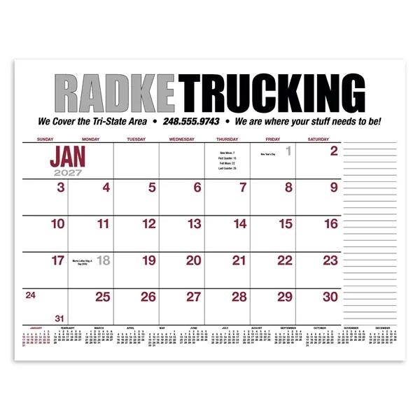 Products 13-Month Desk Pad Calendar