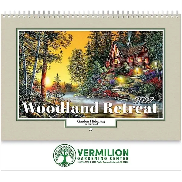 Woodland Retreat Spiral Wall Calendar Foil Imprint