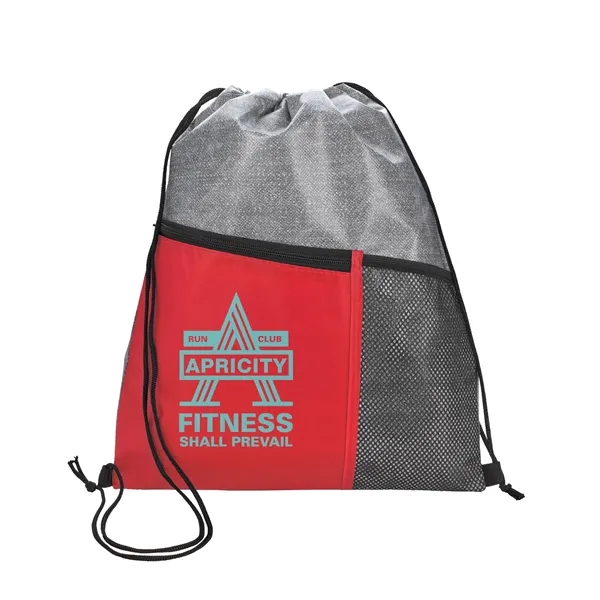 Good Value™ Heathered RPET Non-Woven Drawstring Backpack