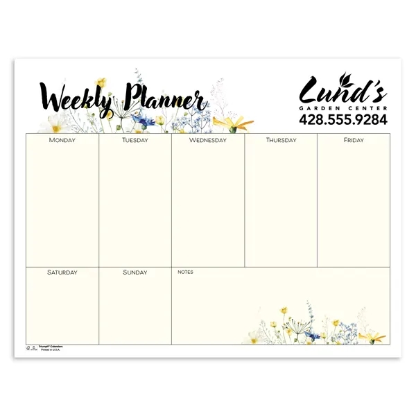 Triumph® Calendars Small Weekly Desk Pad - Floral
