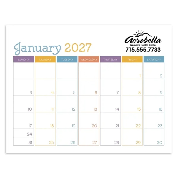 Triumph® Calendars Small Monthly Desk Pad - Colors