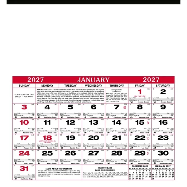 Skinner & Kennedy® Almanac Calendar