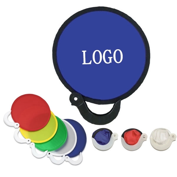 Nylon Foldable Hand Fan with Plastic Handle - Nylon Foldable Hand Fan with Plastic Handle - Image 0 of 10