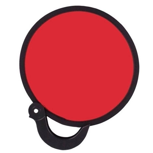 Nylon Foldable Hand Fan with Plastic Handle - Nylon Foldable Hand Fan with Plastic Handle - Image 1 of 10