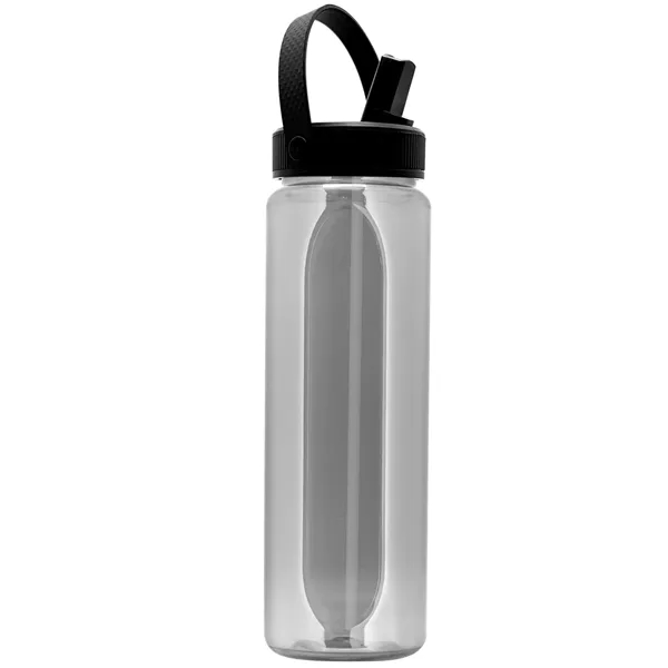 Garyline® Boss Embossed RPET Bottle with Flip-Straw, Swiv...