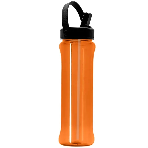 Garyline® Boss Embossed RPET Bottle with Flip-Straw, Swiv...