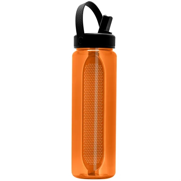 Garyline® Boss Embossed RPET Bottle with Flip-Straw, Swiv...