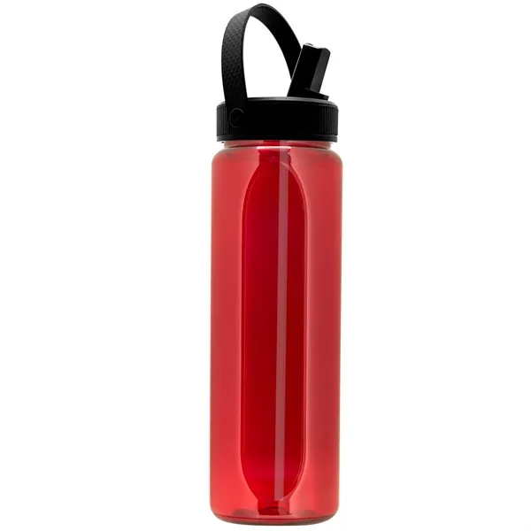 Garyline® Boss Embossed RPET Bottle with Flip-Straw, Swiv...
