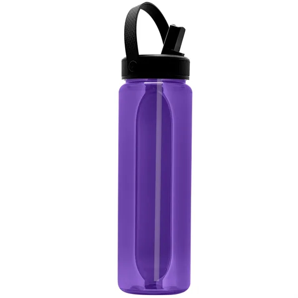 Garyline® Boss Embossed RPET Bottle with Flip-Straw, Swiv...