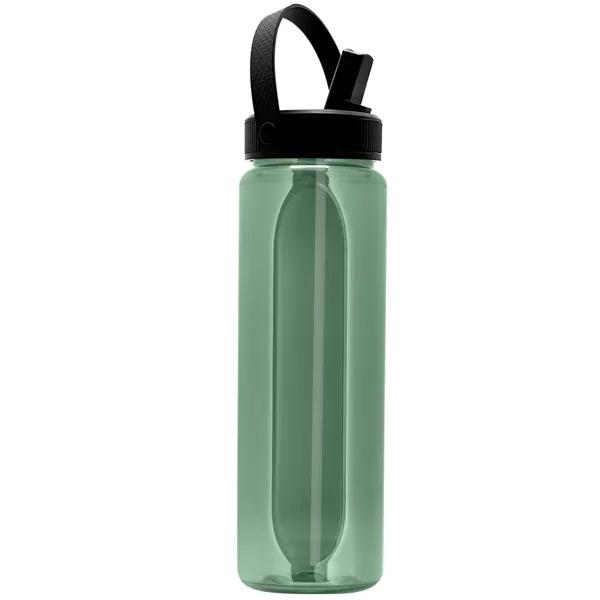 Garyline® Boss Embossed RPET Bottle with Flip-Straw, Swiv...
