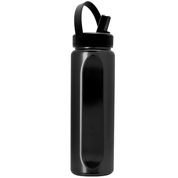 Garyline® Boss Embossed RPET Bottle with Flip-Straw, Swiv...