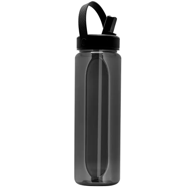 Garyline® Boss Embossed RPET Bottle with Flip-Straw, Swiv...