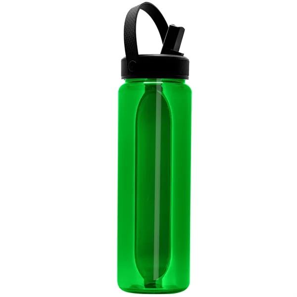 Garyline® Boss Embossed RPET Bottle with Flip-Straw, Swiv...