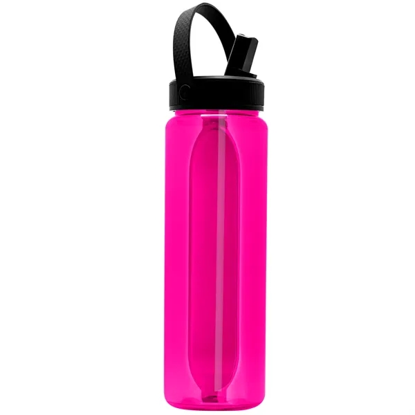 Garyline® Boss Embossed RPET Bottle with Flip-Straw, Swiv...