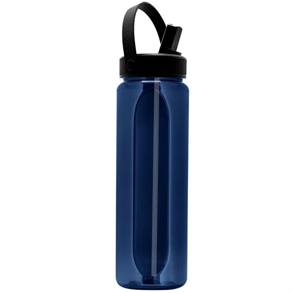 Garyline® Boss Embossed RPET Bottle with Flip-Straw, Swiv...