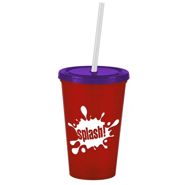 Custom Garyline® Pioneer Insulated Tumbler with Straw - 16 oz.