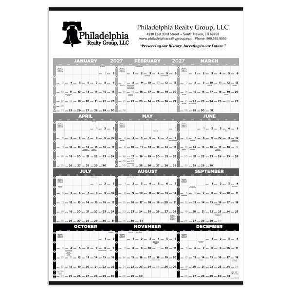 Triumph® Calendars Black & White Time Management Span-A-Y...