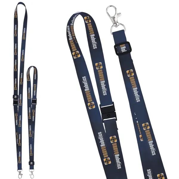 Custom Universal Source® 5/8" Adjustable Polyester 4 Color Lanyard